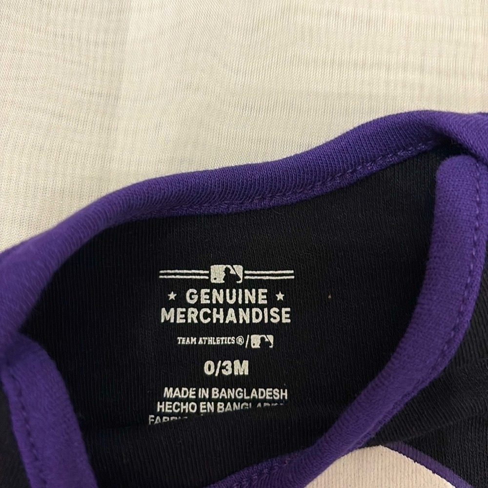 NWOT [MLB] Colorado Rockies Baseball Onesie Lot of 2x, Unisex Baby Sz 0/3 Months - Picture 6 of 9